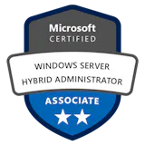 Windows Server Hybrid Administrator Associate certification logo