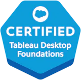 Tableau Desktop Foundations Tableau Desktop Foundations certification logo