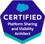 Certified Platform Sharing and Visibility Architect Certified Platform Sharing and Visibility Architect certification logo